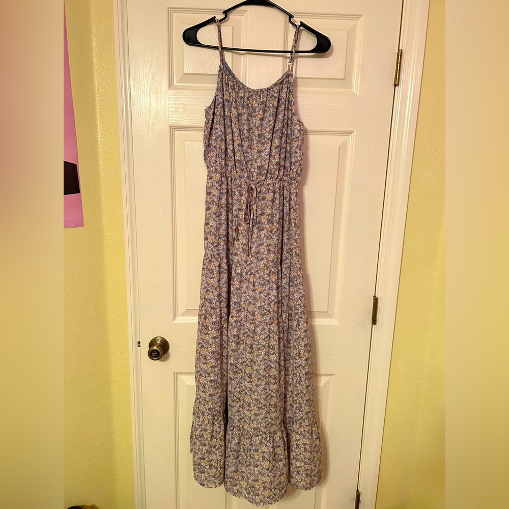 Sienna Sky Blue and Purple Floral Dress